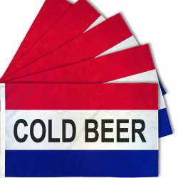 Cold Beer 3' x 5' Polyester Flag - 5 Pack
